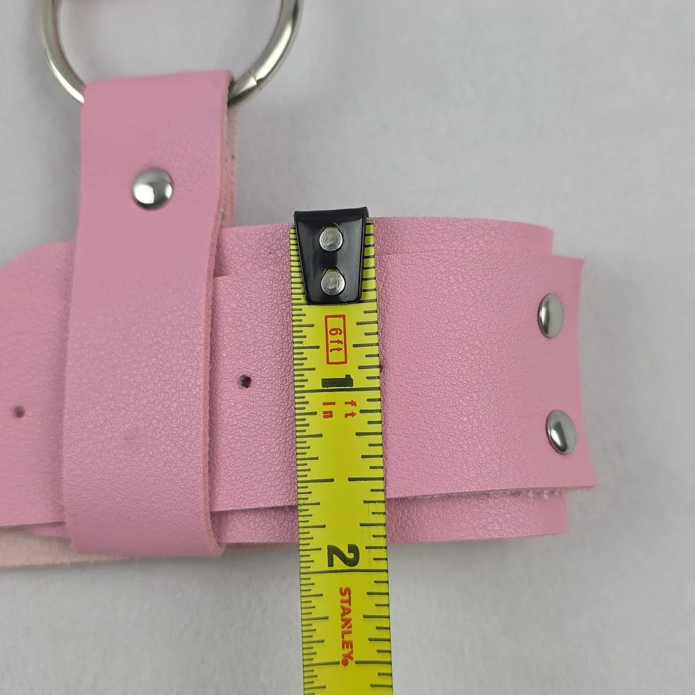 Pink Adjustable Faux Leather Harness Belt - Picture 3 of 4